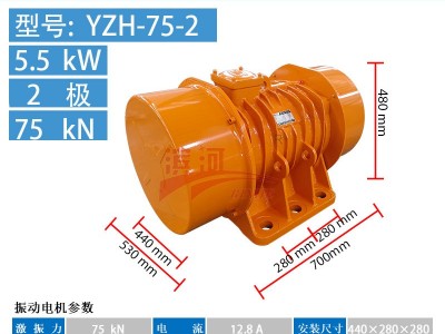 三相電機(jī)YZH-75-2異步振動(dòng)電機(jī)濱河電機(jī)